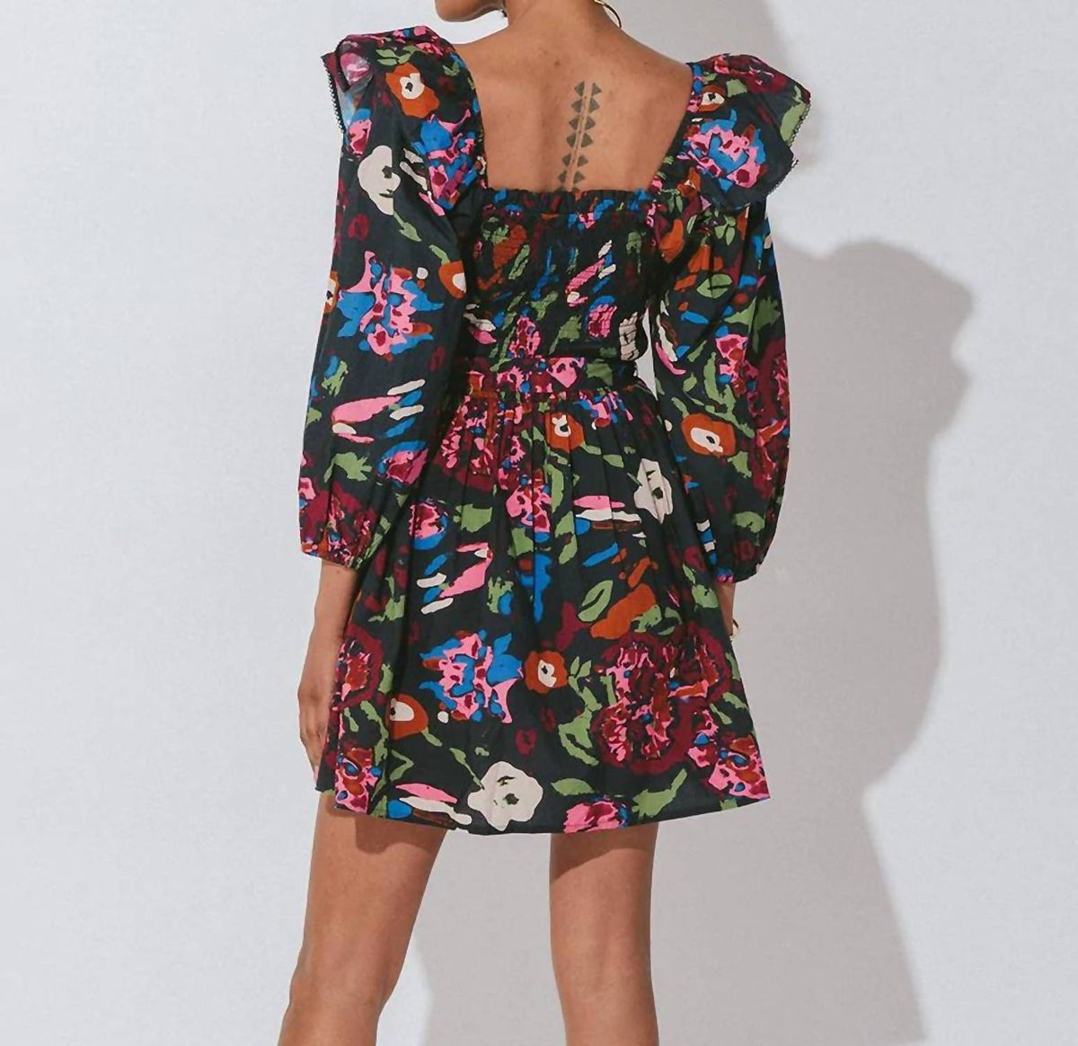Style 1-642702856-74 Cleobella Size S Floral Black Cocktail Dress on Queenly