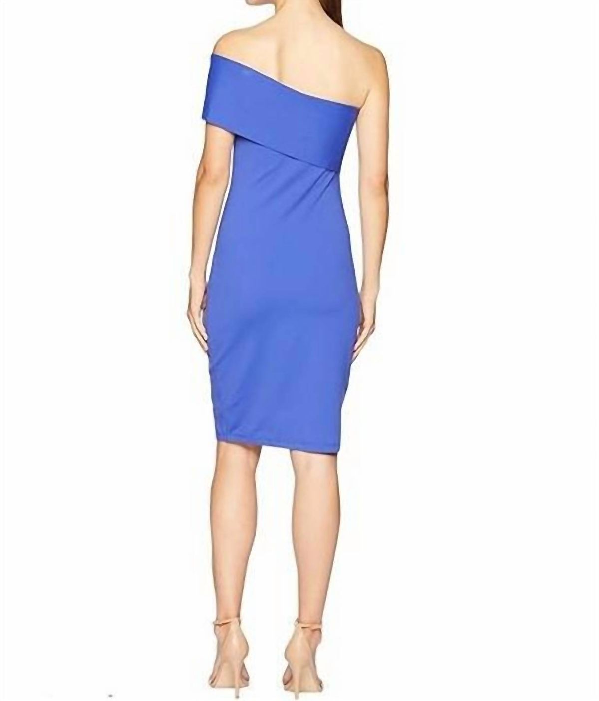 Style 1-867527848-892 Susana Monaco Size M High Neck Blue Cocktail Dress on Queenly