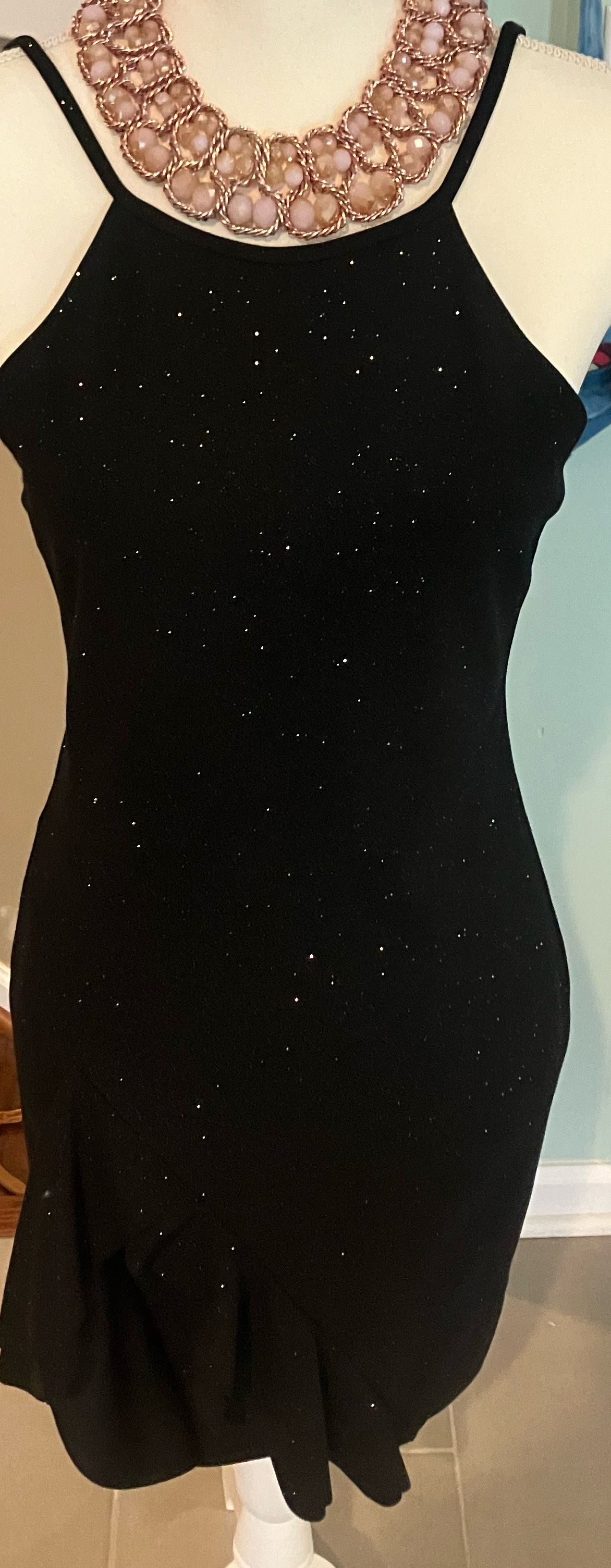 Bebe Size 2 Prom High Neck Black Cocktail Dress on Queenly