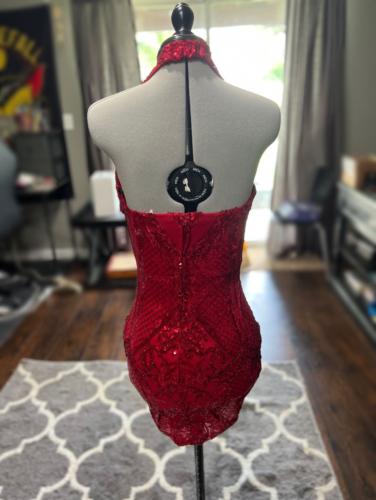 B. Darlin Size XS Homecoming Halter Red Cocktail Dress on Queenly