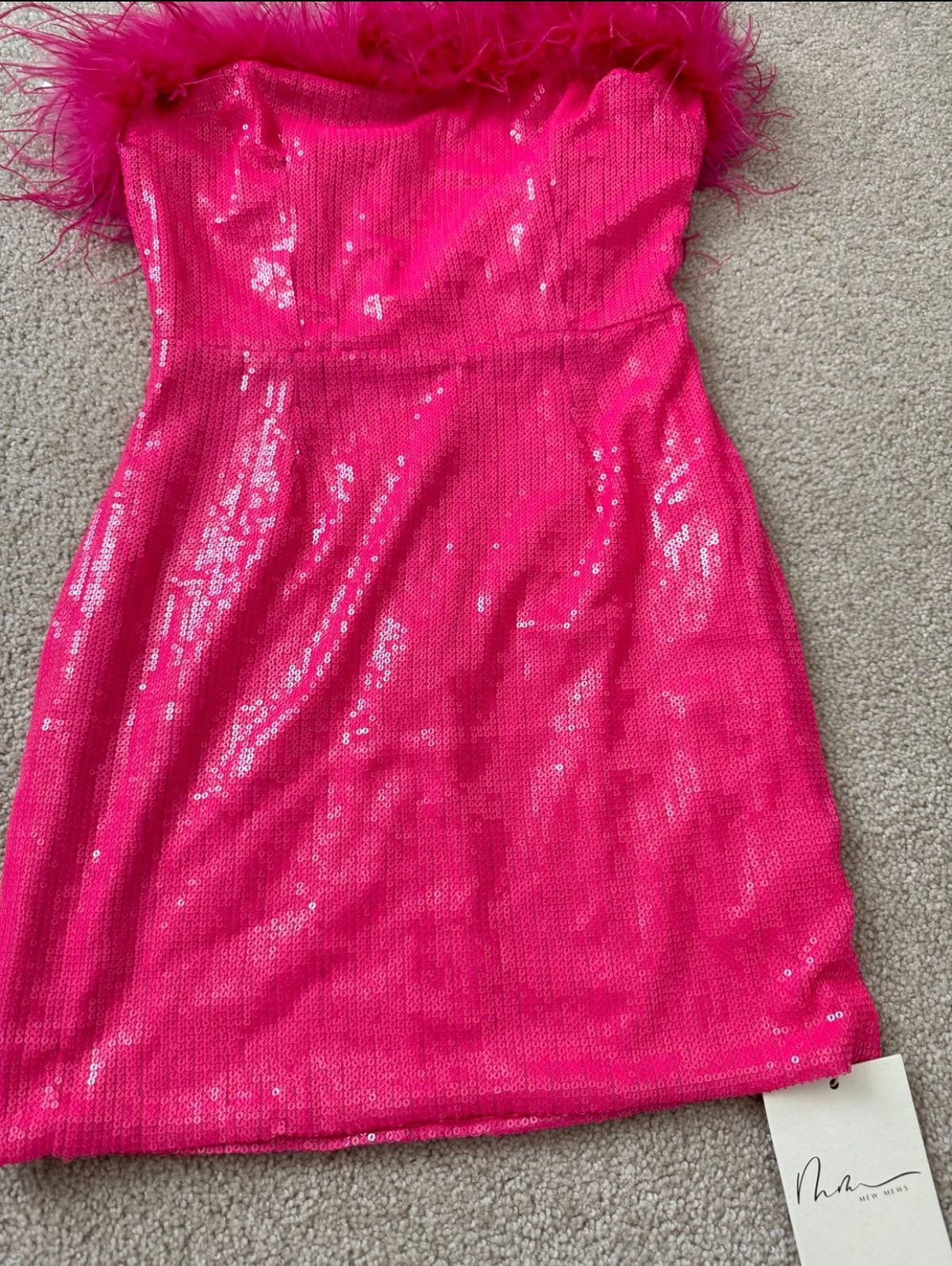 Mew Mews Size XS Prom Strapless Pink Cocktail Dress on Queenly