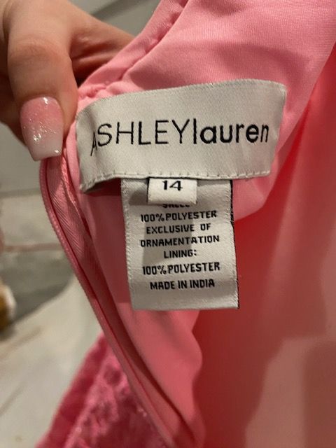 Ashley Lauren Size 14 Pink Cocktail Dress on Queenly