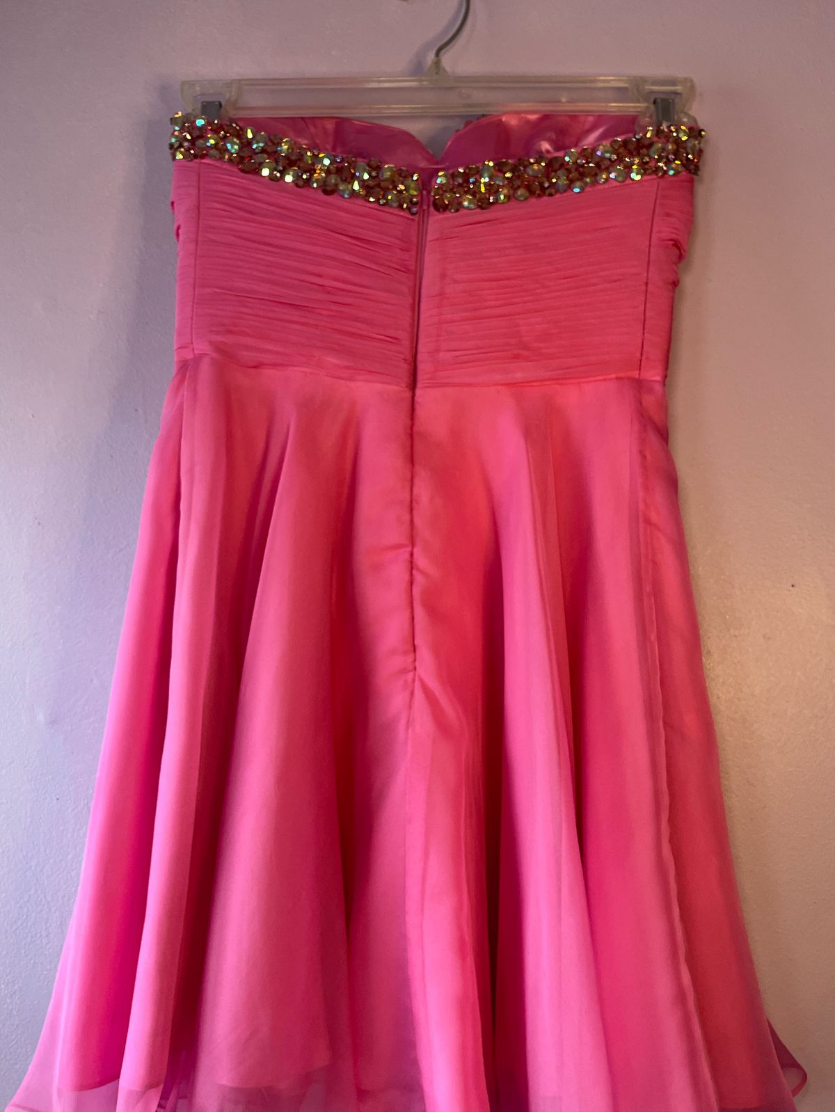 Sherri Hill Size 0 Prom Strapless Pink Cocktail Dress on Queenly