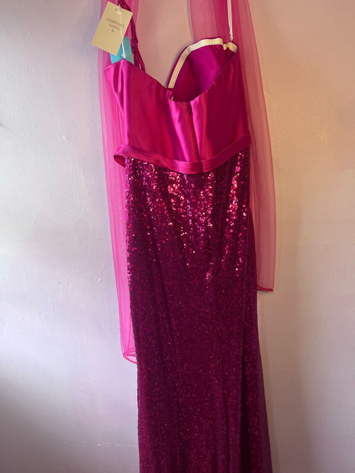 Size 6 Prom Strapless Pink Mermaid Dress on Queenly
