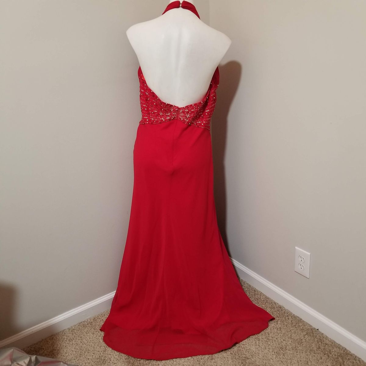 Style YY2830 (fits modern 14) MyFashion Vintage Plus Size 20 Strapless Red A-line Dress on Queenly