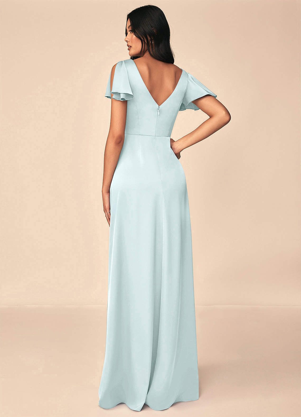 Azazie Size 12 Bridesmaid Blue A-line Dress on Queenly