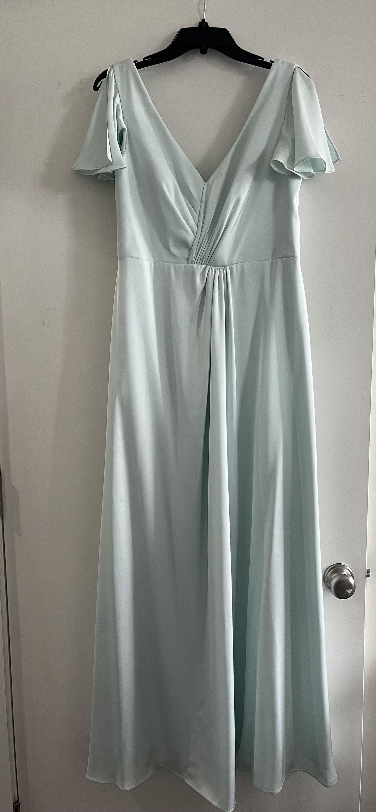 Azazie Size 12 Bridesmaid Blue A-line Dress on Queenly