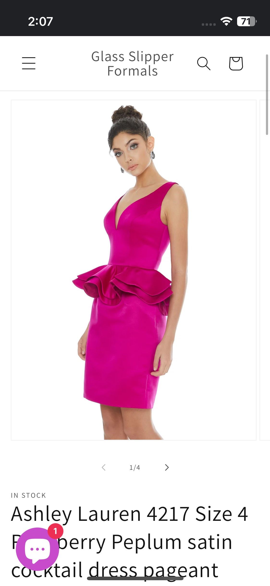 Ashley Lauren Size 2 Pageant Plunge Pink Cocktail Dress on Queenly