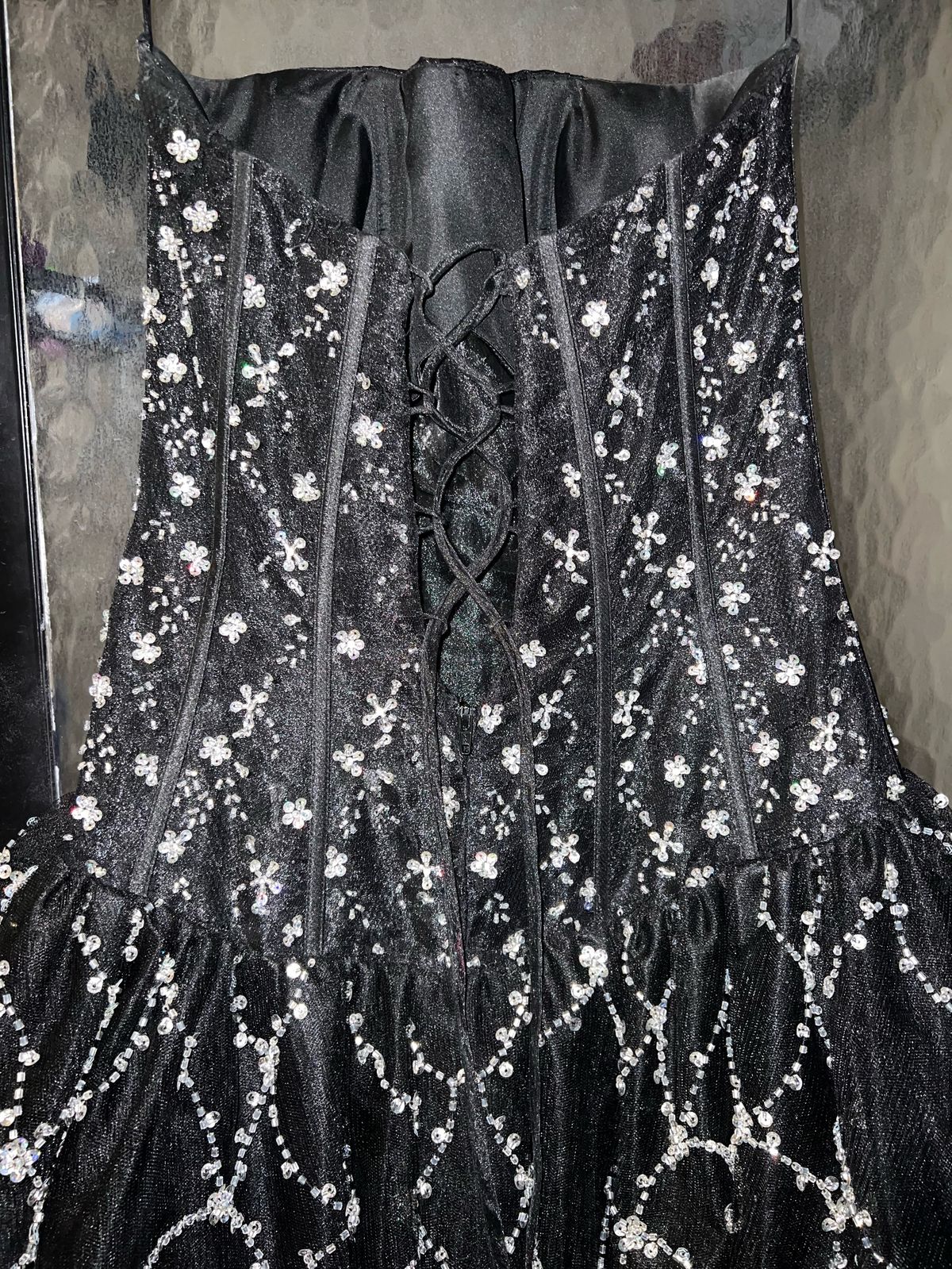 Size 4 Pageant Strapless Black Ball Gown on Queenly