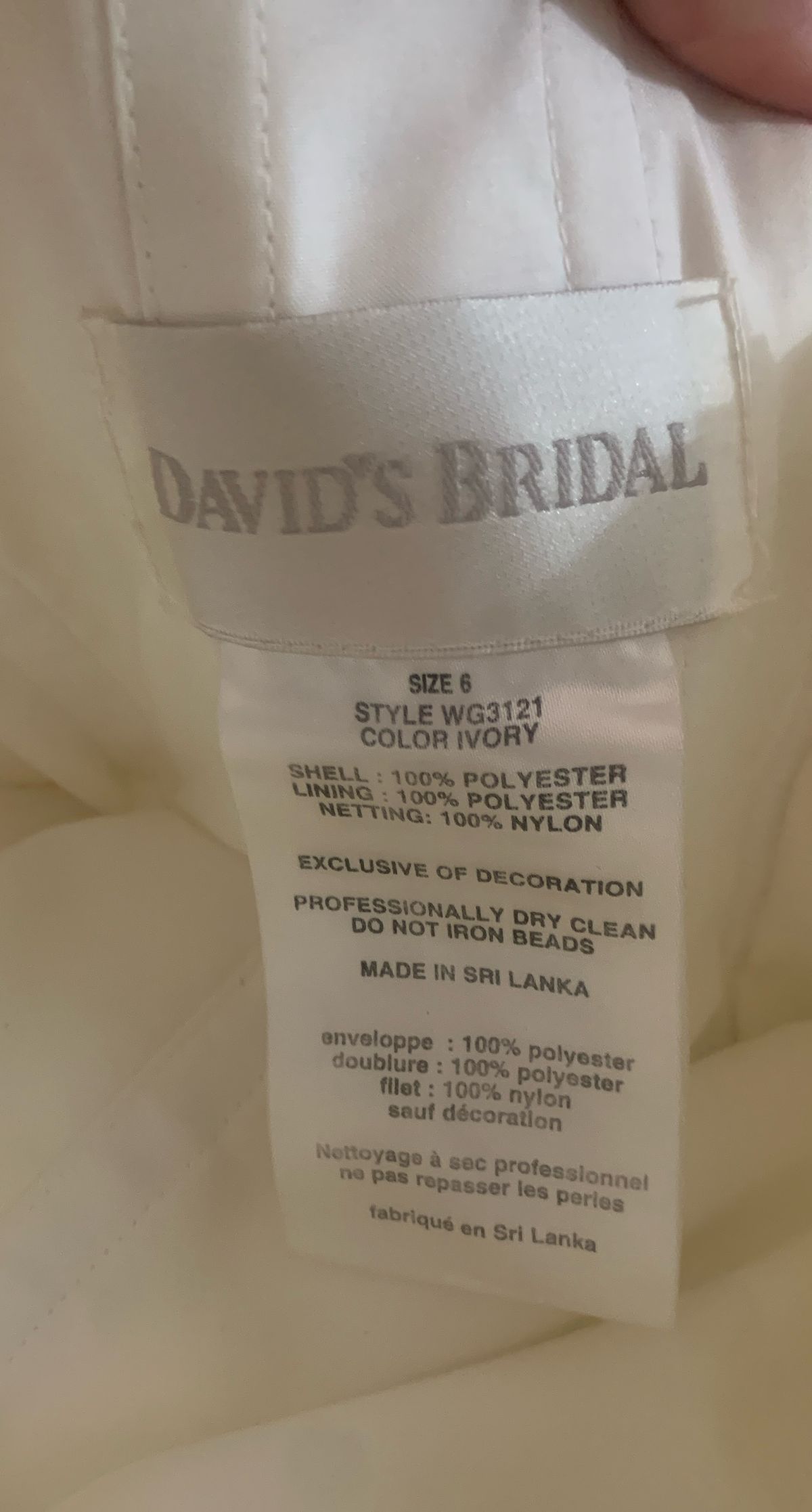 David's Bridal Size 6 Wedding Strapless White Dress With Train on Queenly