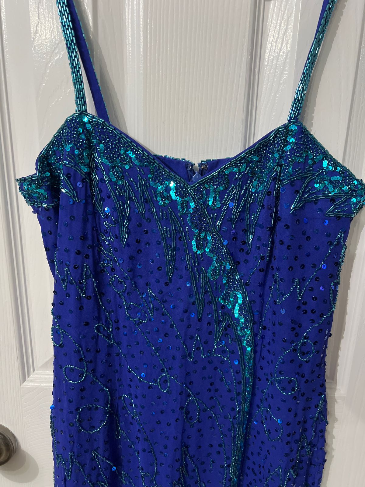 Size M Nightclub Plunge Turquoise Blue Cocktail Dress on Queenly