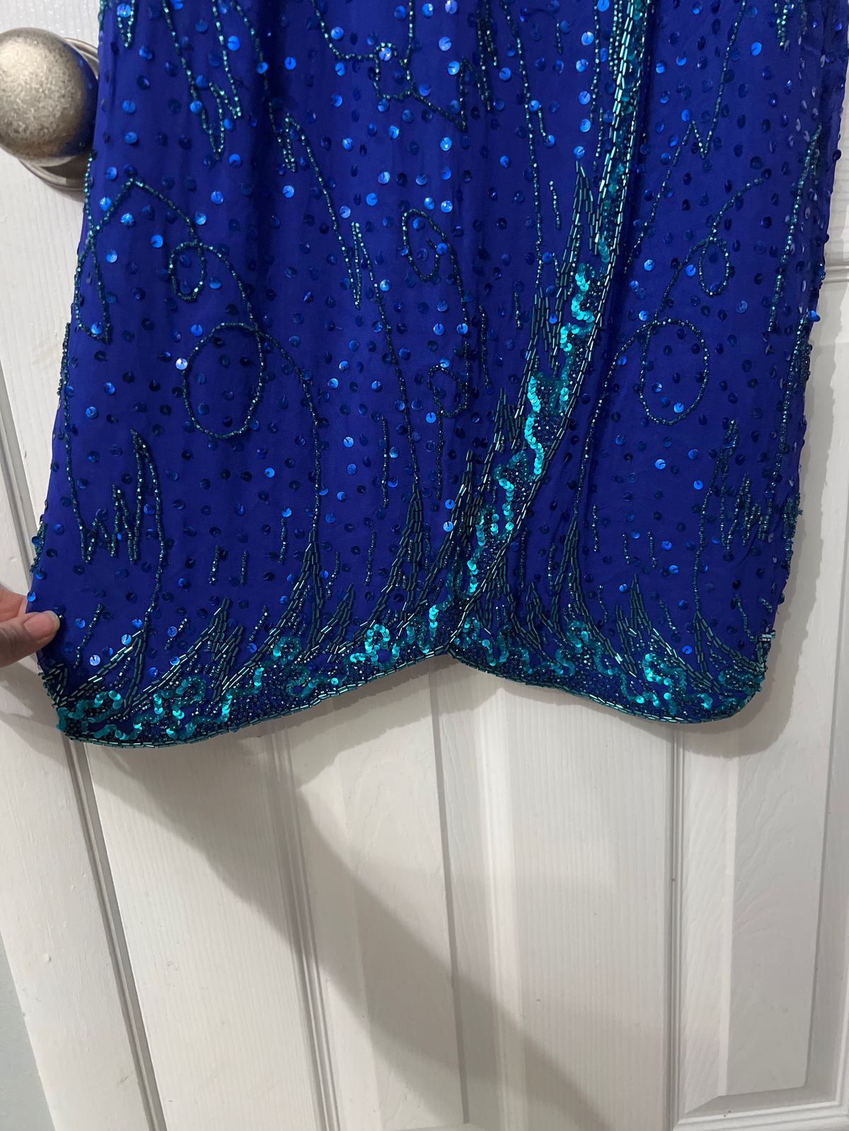 Size M Nightclub Plunge Turquoise Blue Cocktail Dress on Queenly