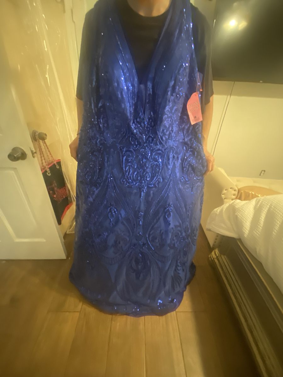 Style N/A CLARISSE Plus Size 26 Prom Blue Ball Gown on Queenly