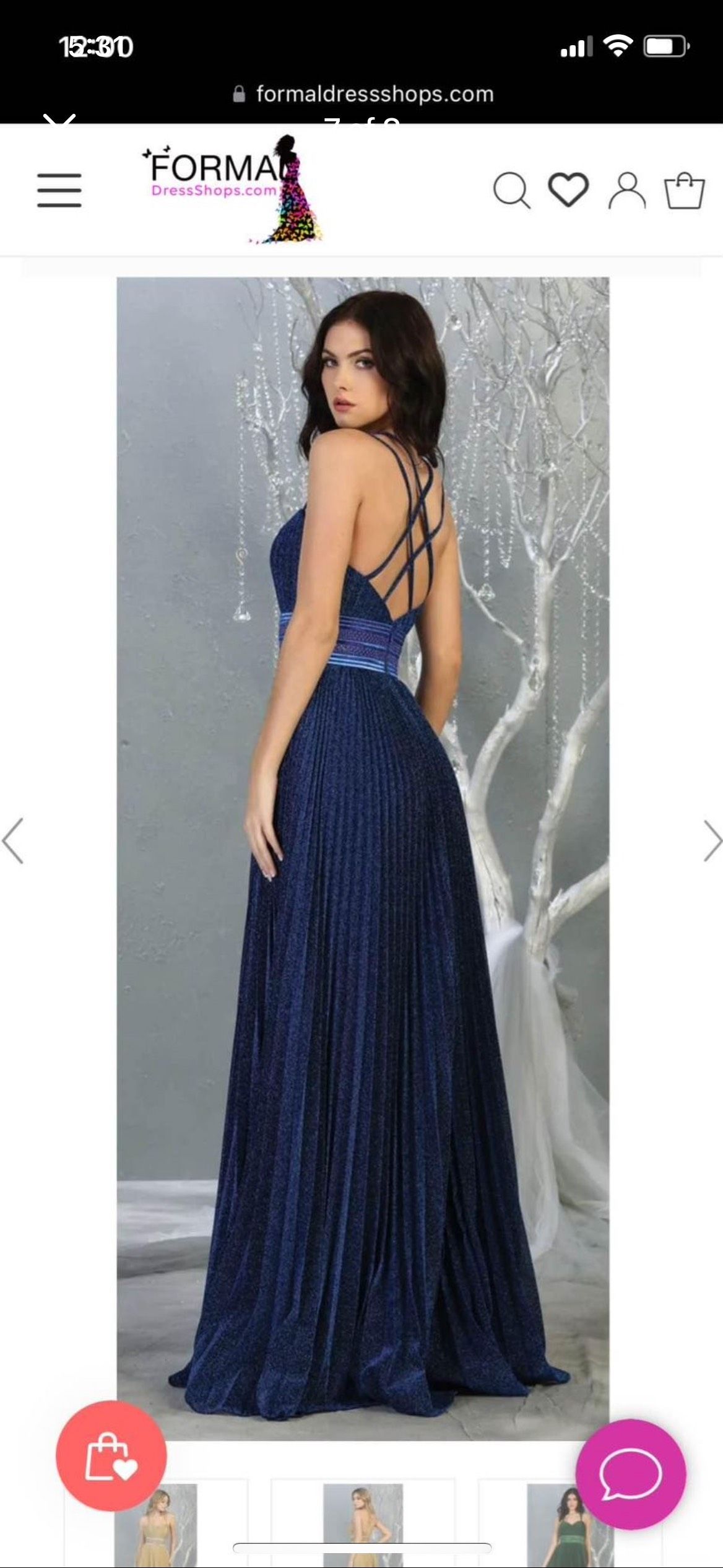 Style RQ7869 Royal Queen Plus Size 32 Prom Sheer Blue A-line Dress on Queenly