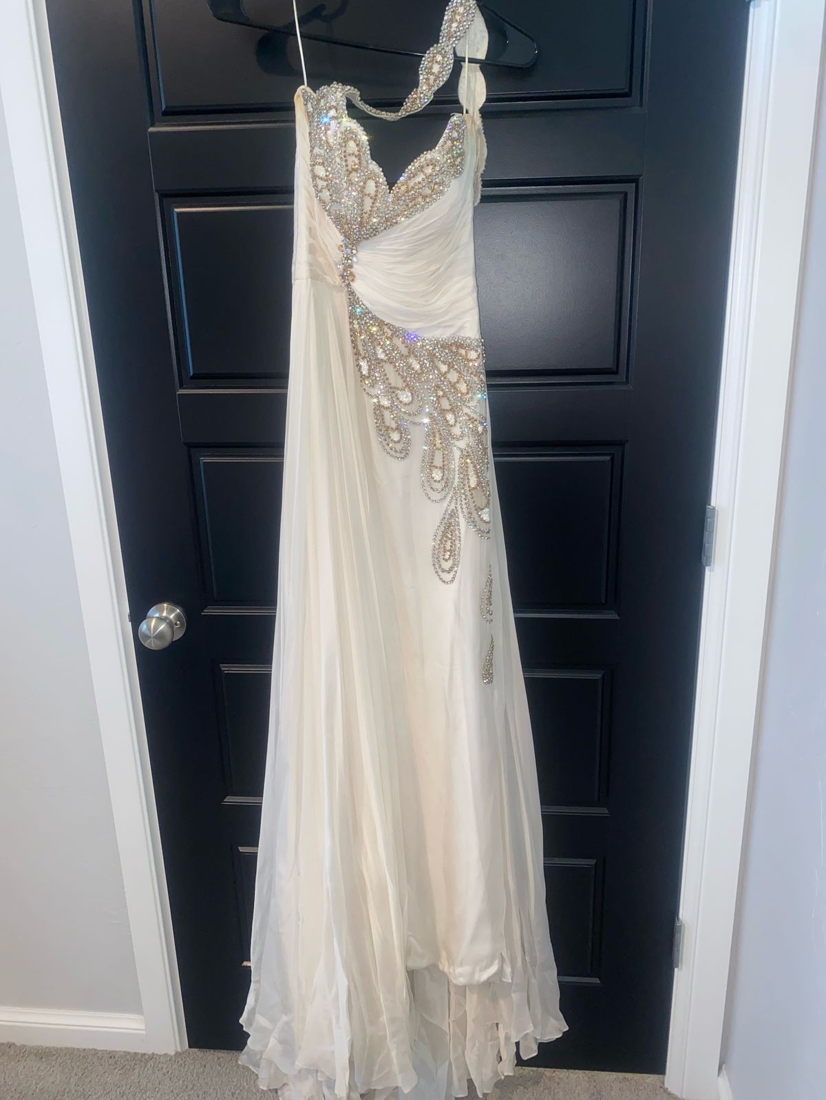 Sherri Hill Size 6 Pageant Strapless White Floor Length Maxi on Queenly