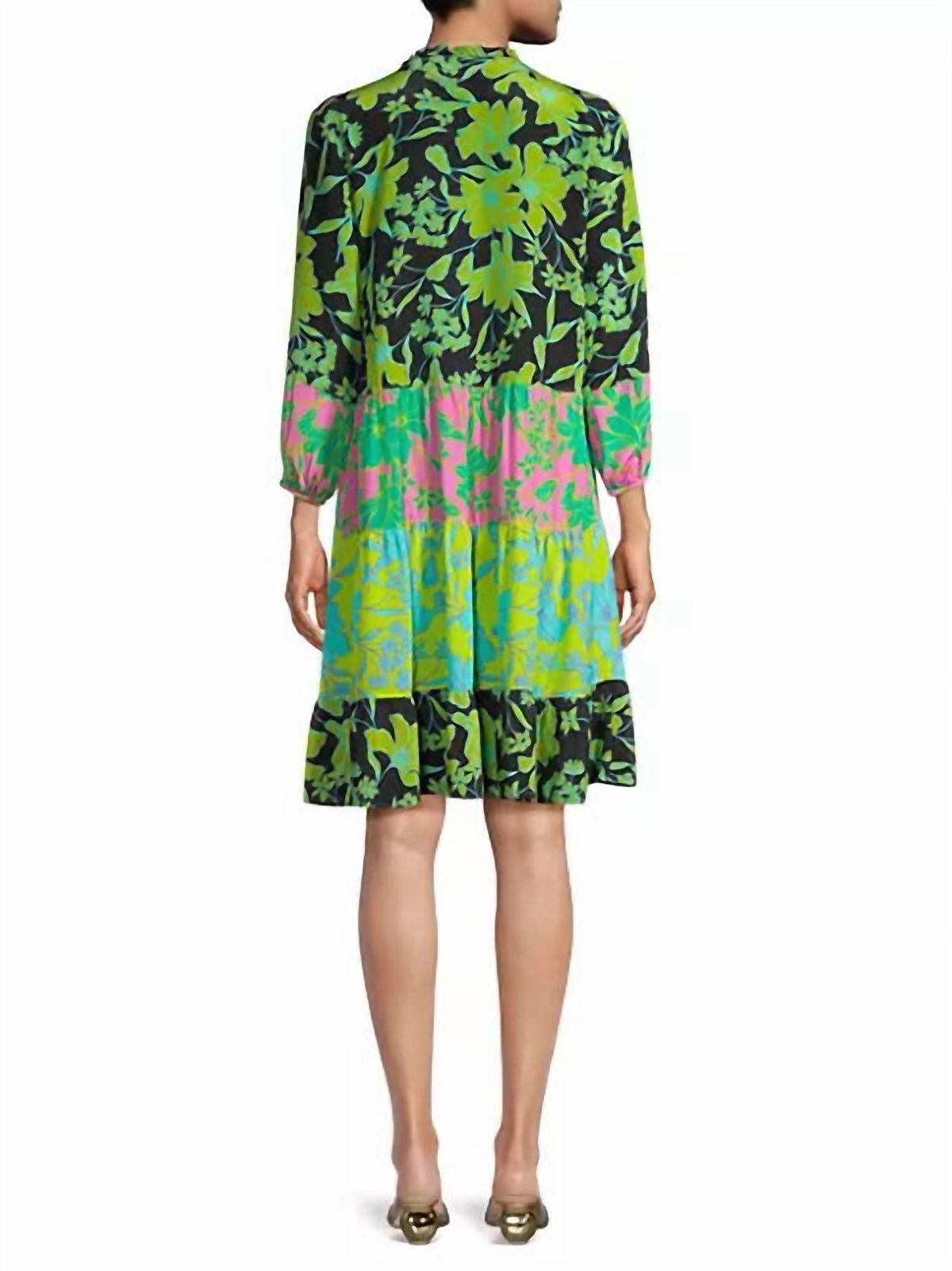 Style 1-1130250491-74 Johnny Was Size S Satin Green Cocktail Dress on Queenly