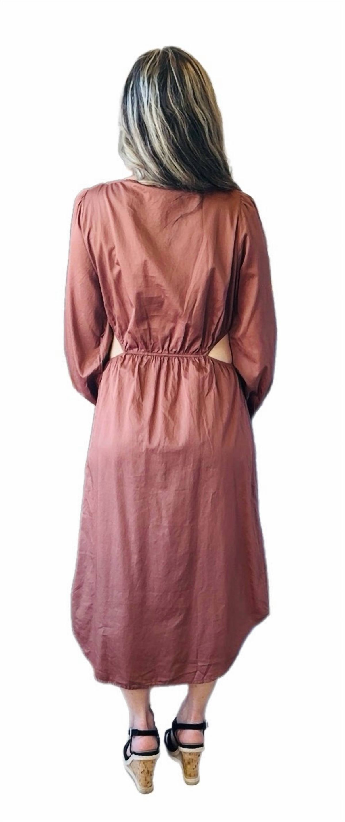 Style 1-1363944225-149 STARKx Size L High Neck Brown Cocktail Dress on Queenly