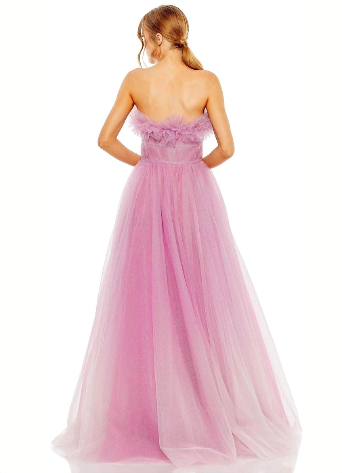 Style 1-1803306566-1498 MAC DUGGAL Size 4 Strapless Purple Ball Gown on Queenly