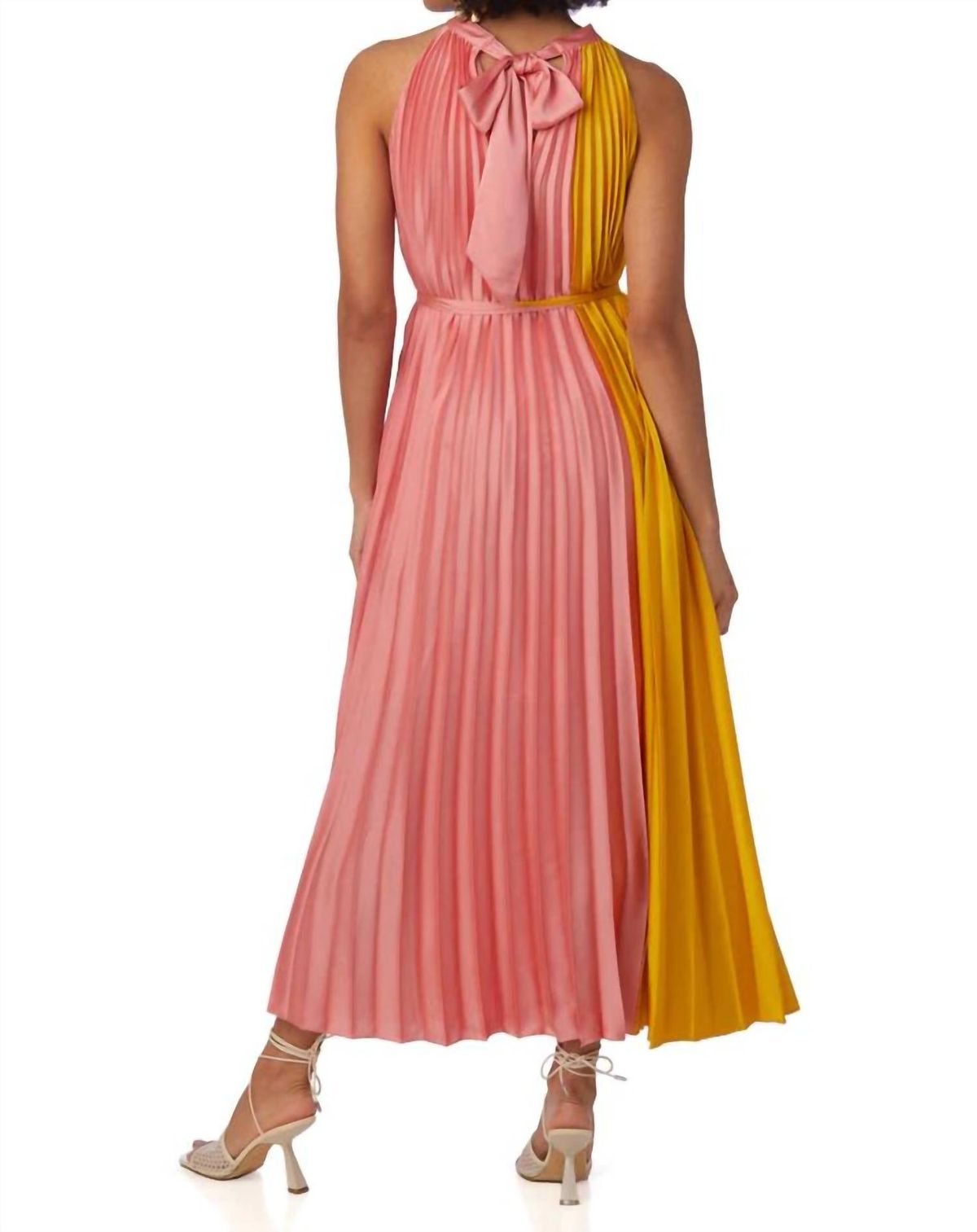 Style 1-2356735178-149 Crosby by Mollie Burch Size L High Neck Pink Floor Length Maxi on Queenly