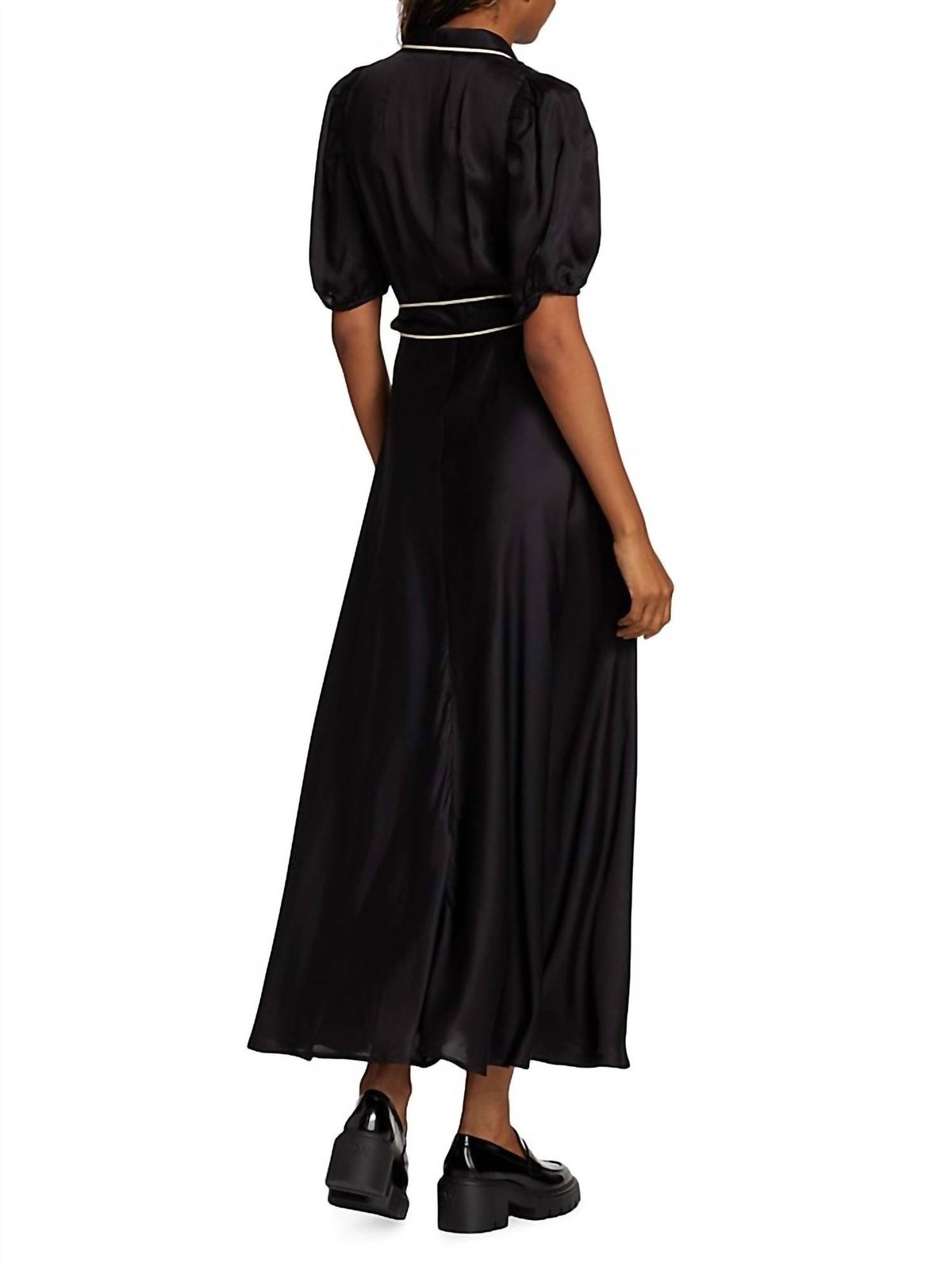 Style 1-2548163134-649 THE GREAT. Size 2 High Neck Black Cocktail Dress on Queenly