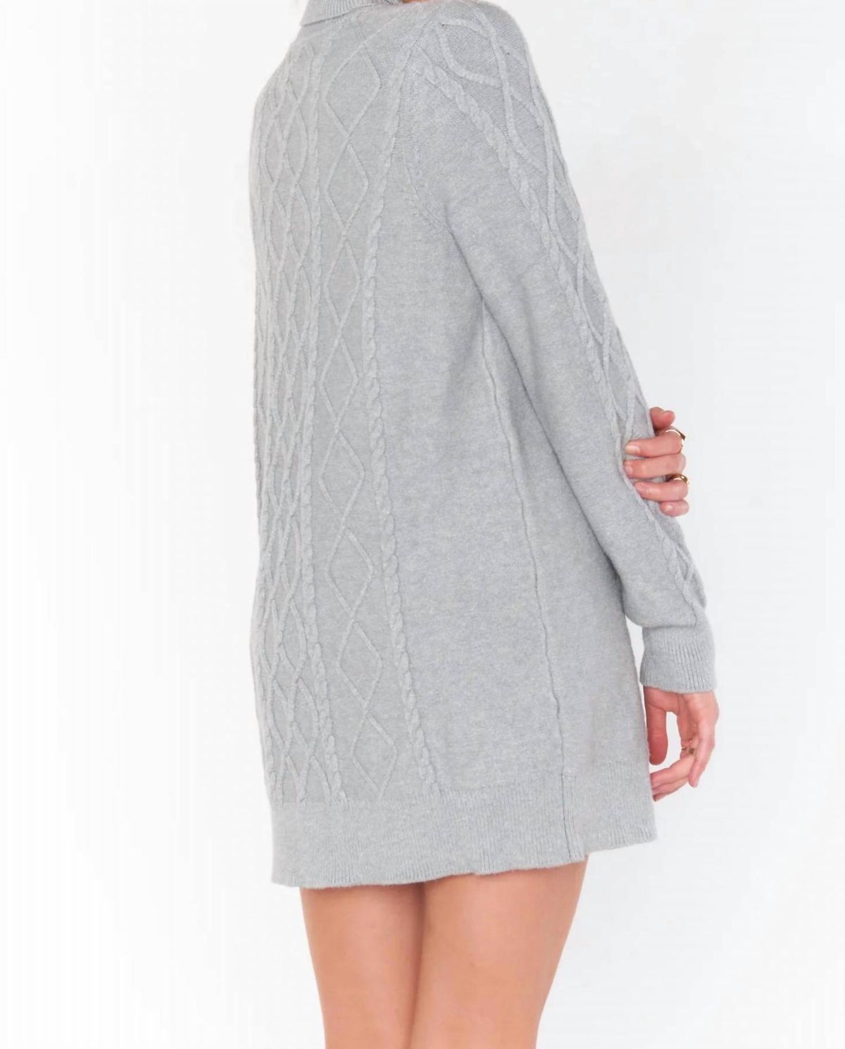 Style 1-2579993173-149 Show Me Your Mumu Size L High Neck Gray Cocktail Dress on Queenly