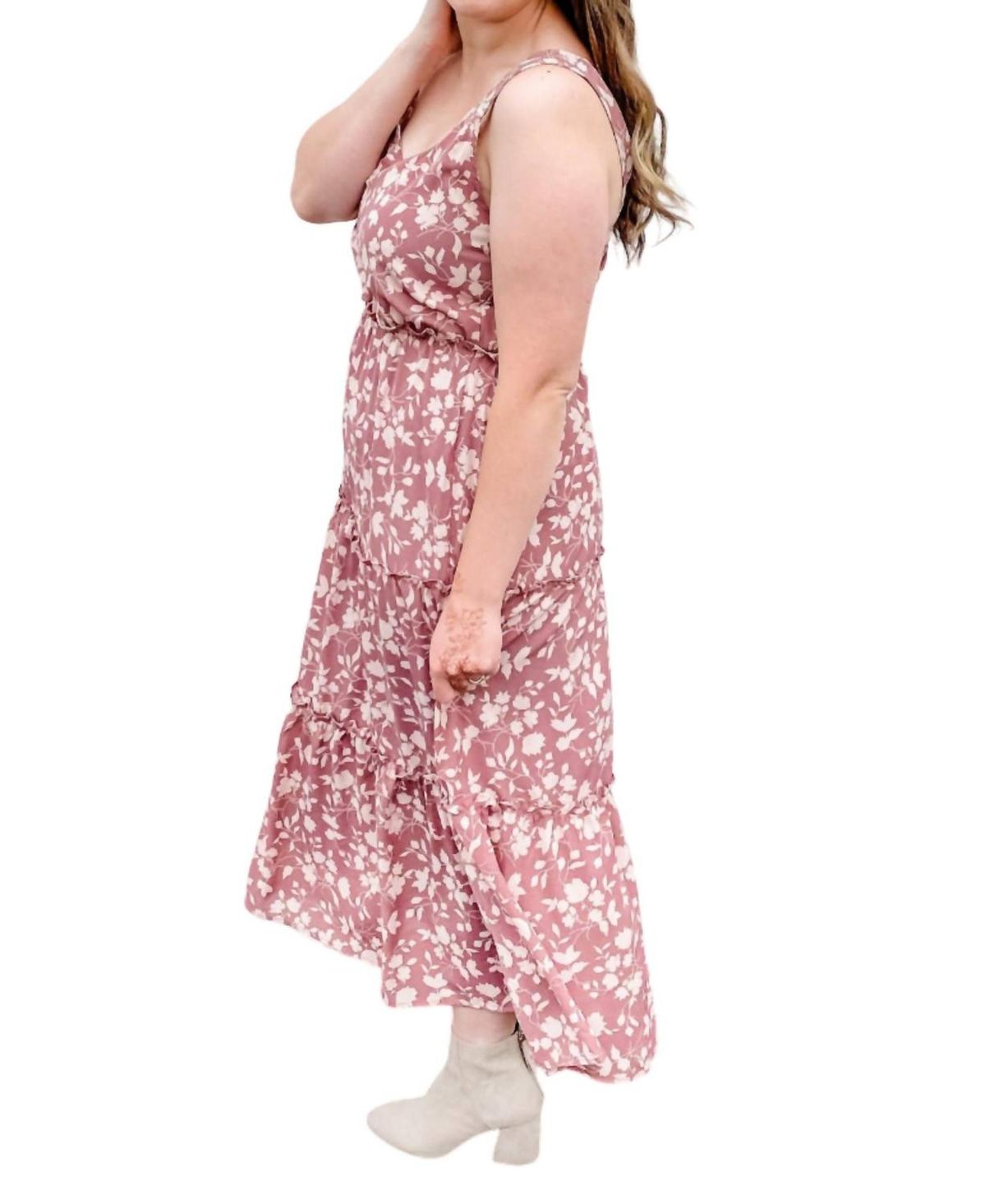 Style 1-266979196-1464 Blu Pepper Size 3X Floral Pink Floor Length Maxi on Queenly