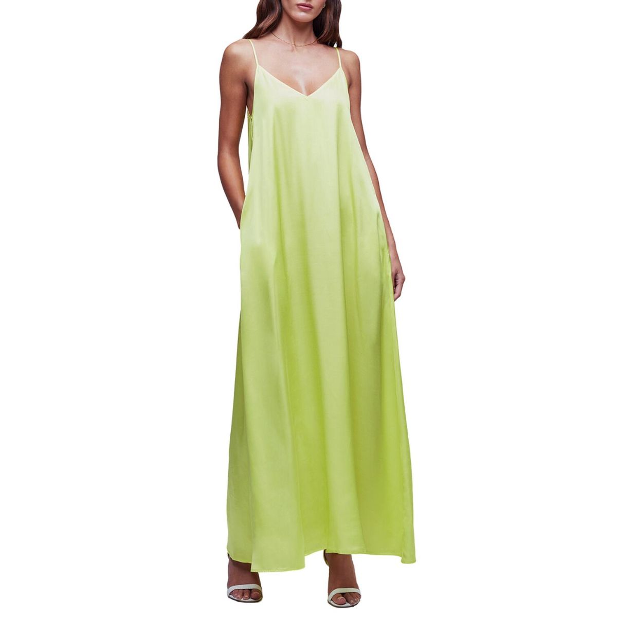 Style 1-3034313561-149 L'Agence Size L Green Floor Length Maxi on Queenly