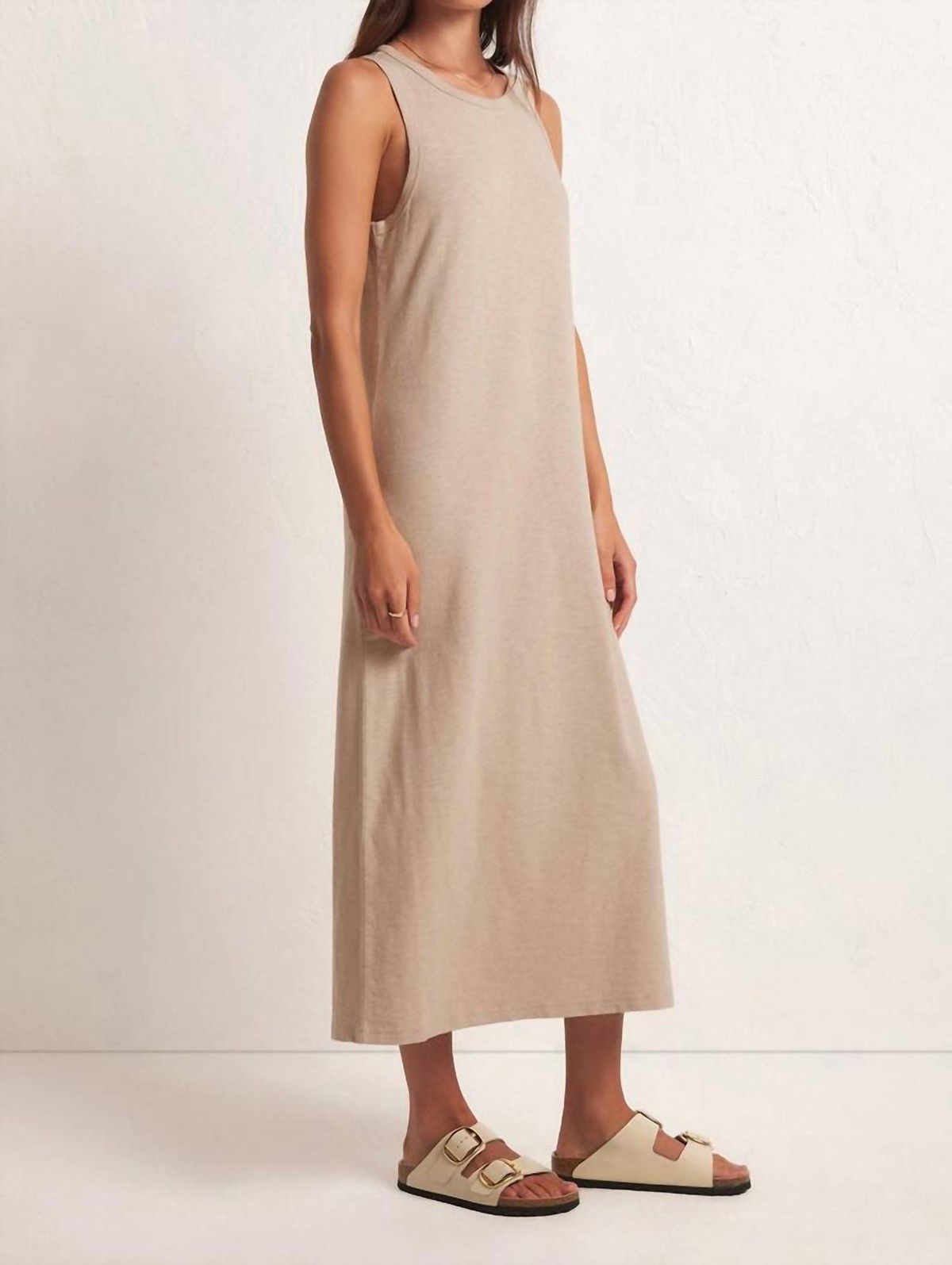 Style 1-320634585-74 Z Supply Size S High Neck Nude Cocktail Dress on Queenly