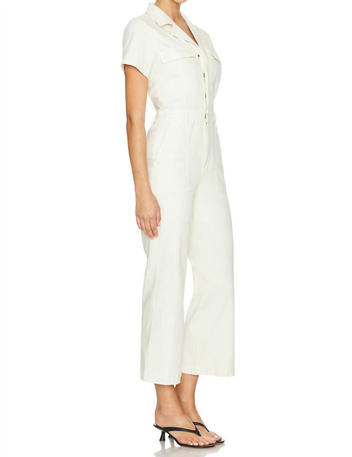 Style 1-341198143-149 PISTOLA Size L High Neck Sequined White Formal Jumpsuit on Queenly