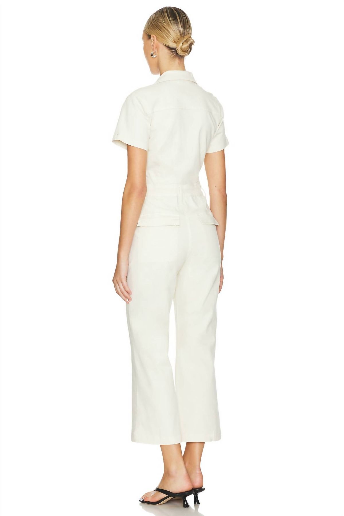 Style 1-341198143-149 PISTOLA Size L High Neck Sequined White Formal Jumpsuit on Queenly