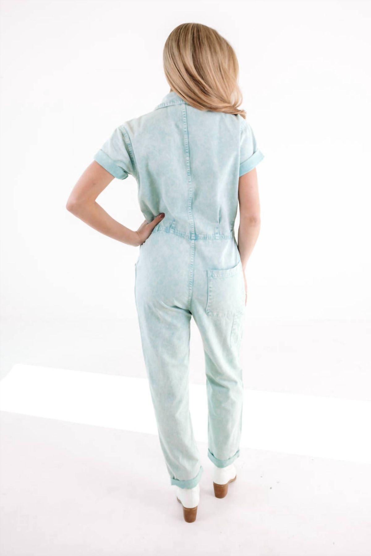 Style 1-3656485461-70 PISTOLA Size XS Turquoise Blue Formal Jumpsuit on Queenly