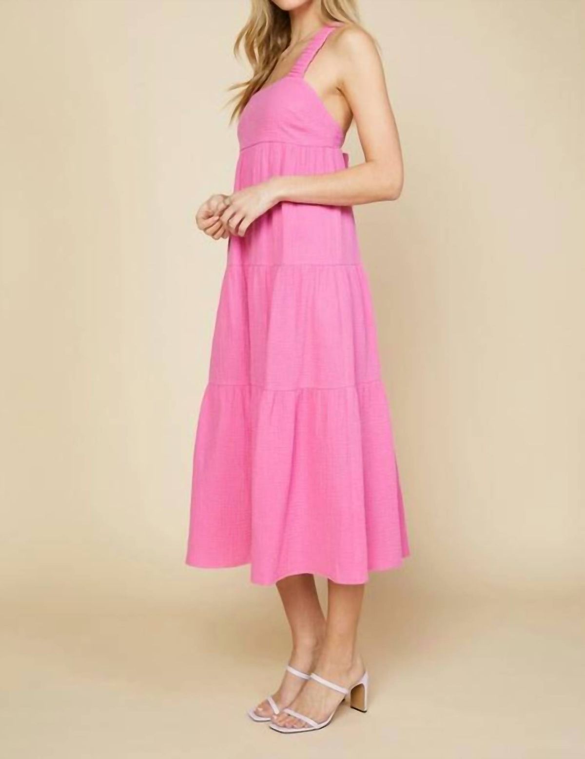 Style 1-3949903533-70 SKIES ARE BLUE Size XS Pink Floor Length Maxi on Queenly