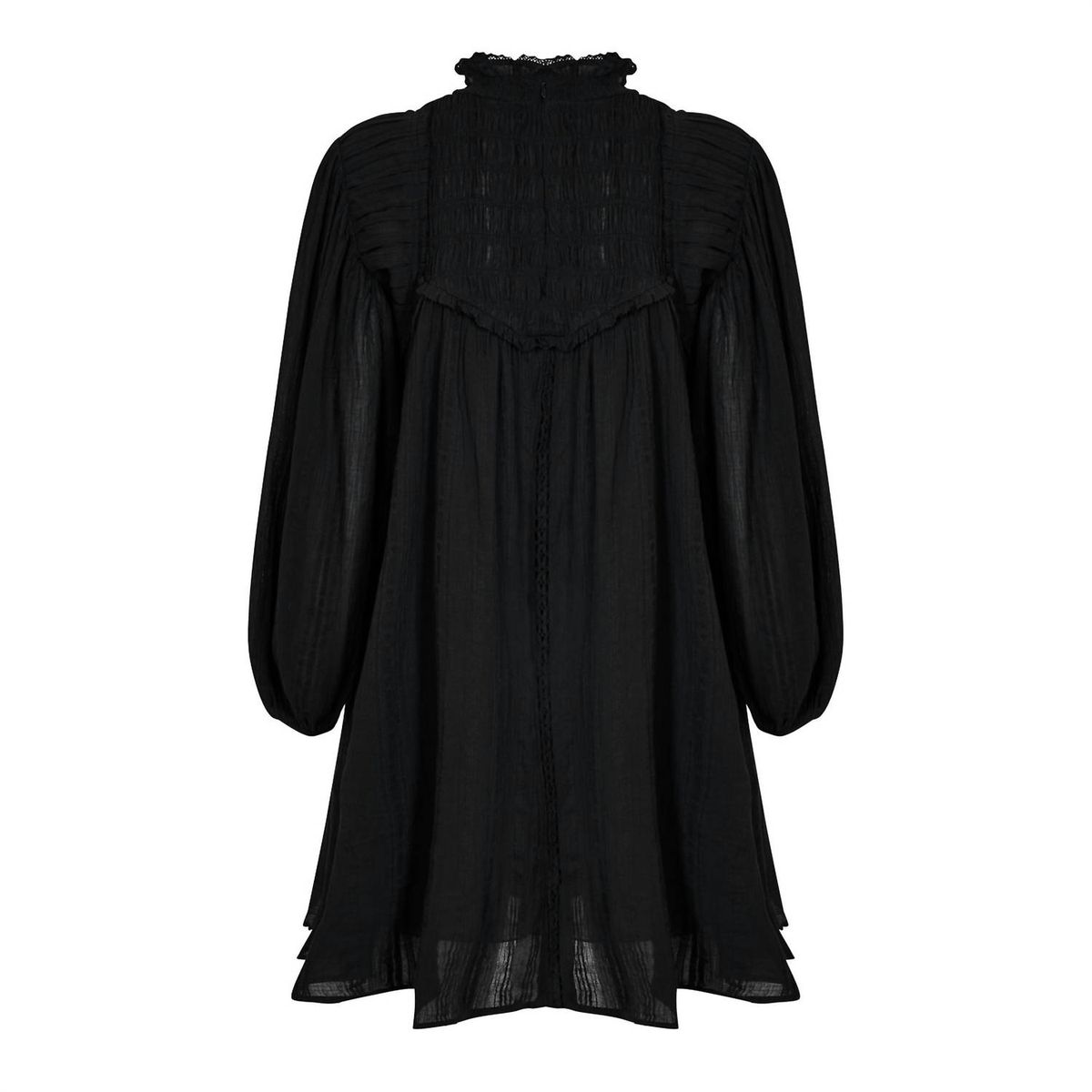Style 1-4223506613-649 ISABEL MARANT Size 2 Long Sleeve Lace Black Cocktail Dress on Queenly