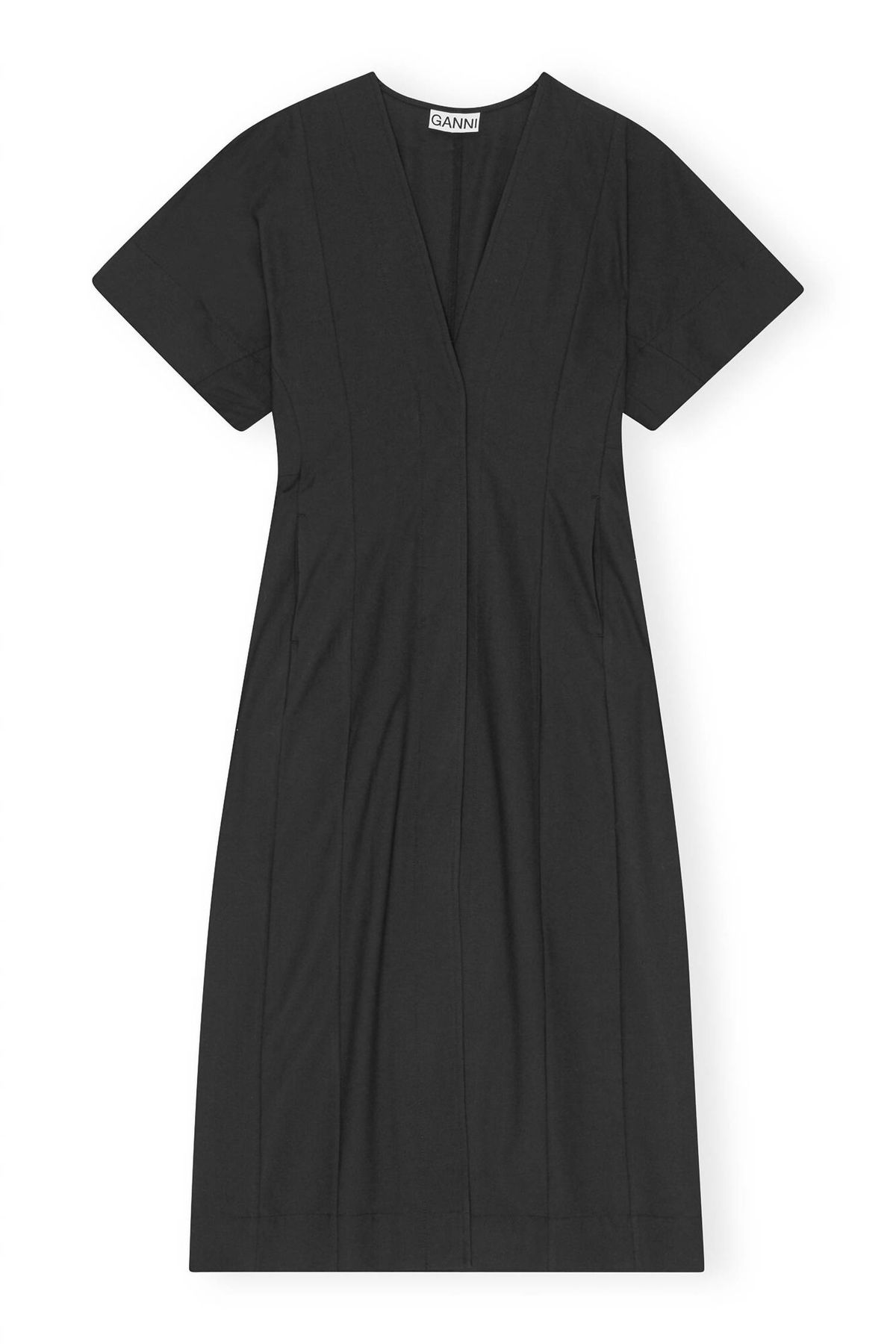 Style 1-681693141-1130 GANNI Plus Size 34 Black Cocktail Dress on Queenly