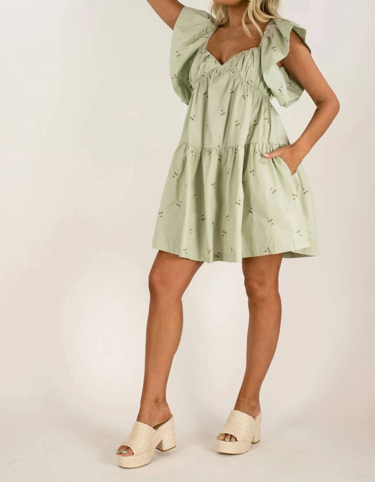 Style 1-89492981-149 En Saison Size L Green Cocktail Dress on Queenly