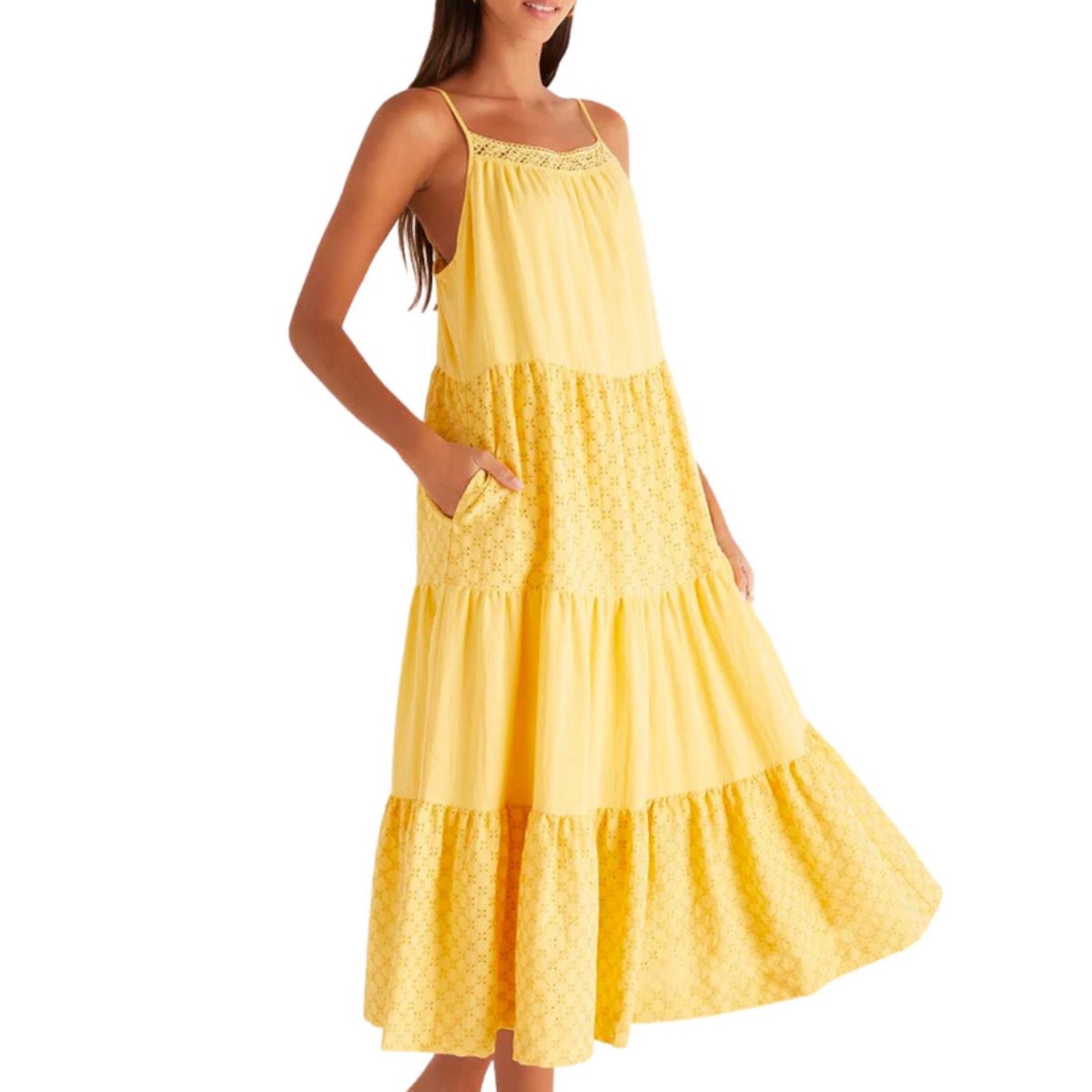 Style 1-1080596765-74 Z Supply Size S Yellow Floor Length Maxi on Queenly