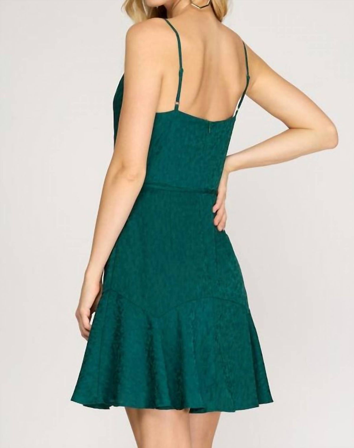 Style 1-1220090856-892 SHE + SKY Size M Green Cocktail Dress on Queenly