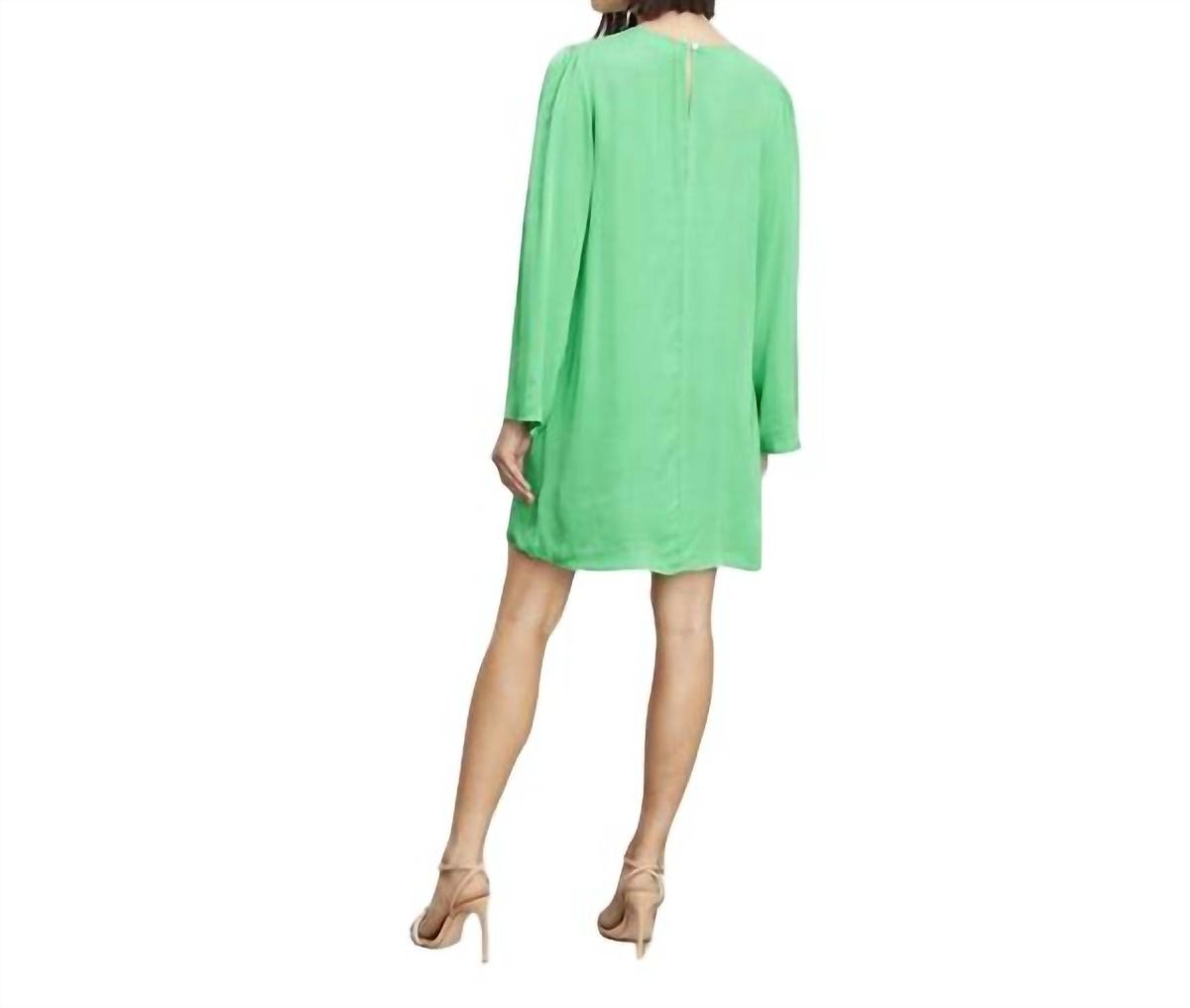 Style 1-1534445965-74 Velvet by Graham & Spencer Size S Long Sleeve Green Cocktail Dress on Queenly