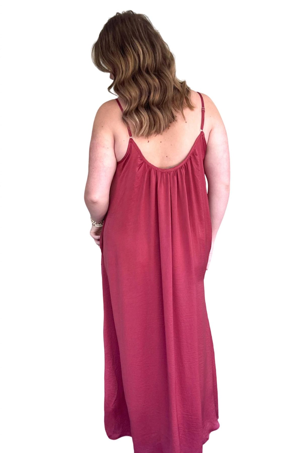 Style 1-22624078-149 BOHOBLU Size L Burgundy Red Floor Length Maxi on Queenly