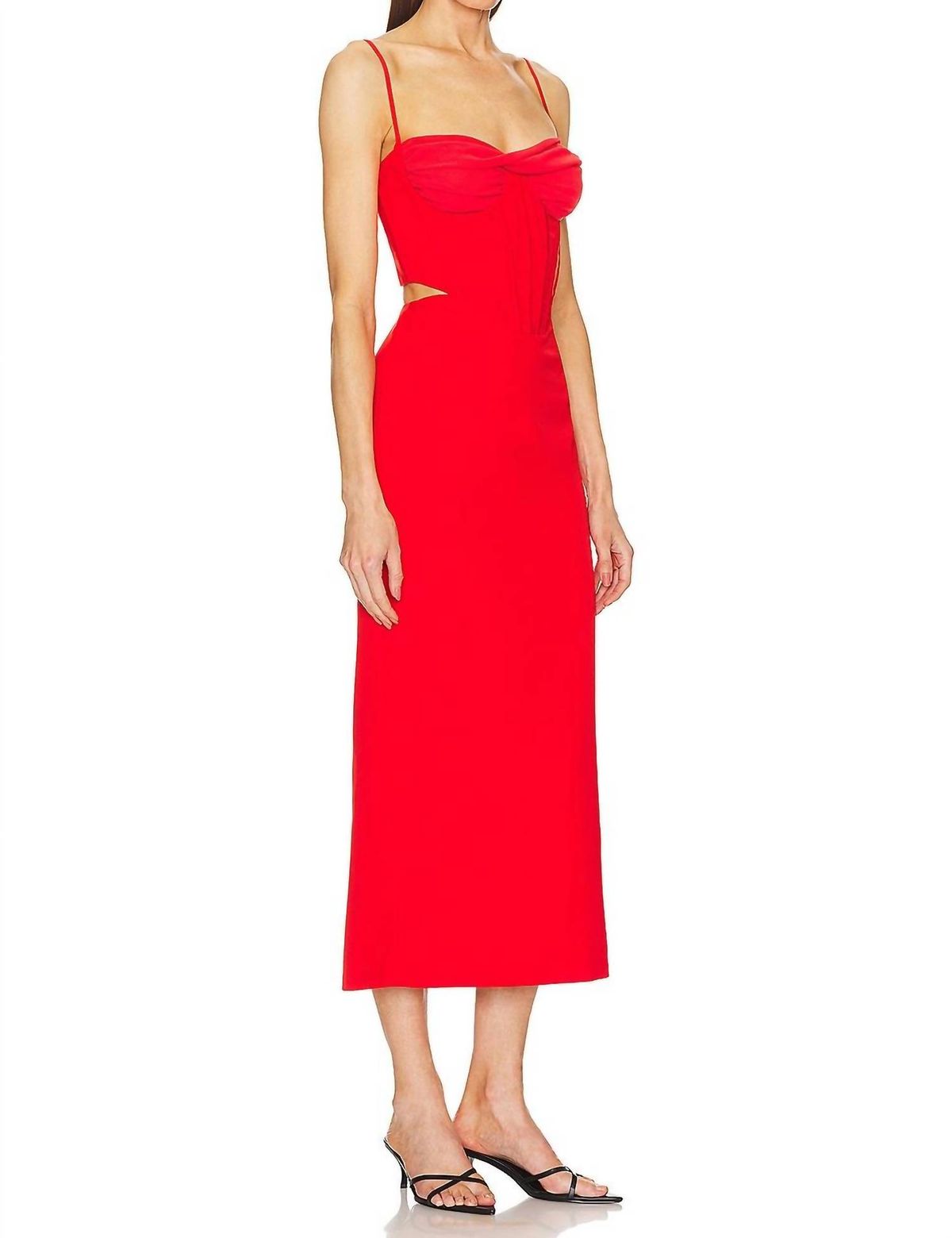 Style 1-2399757571-149 BARDOT Size L Red Cocktail Dress on Queenly
