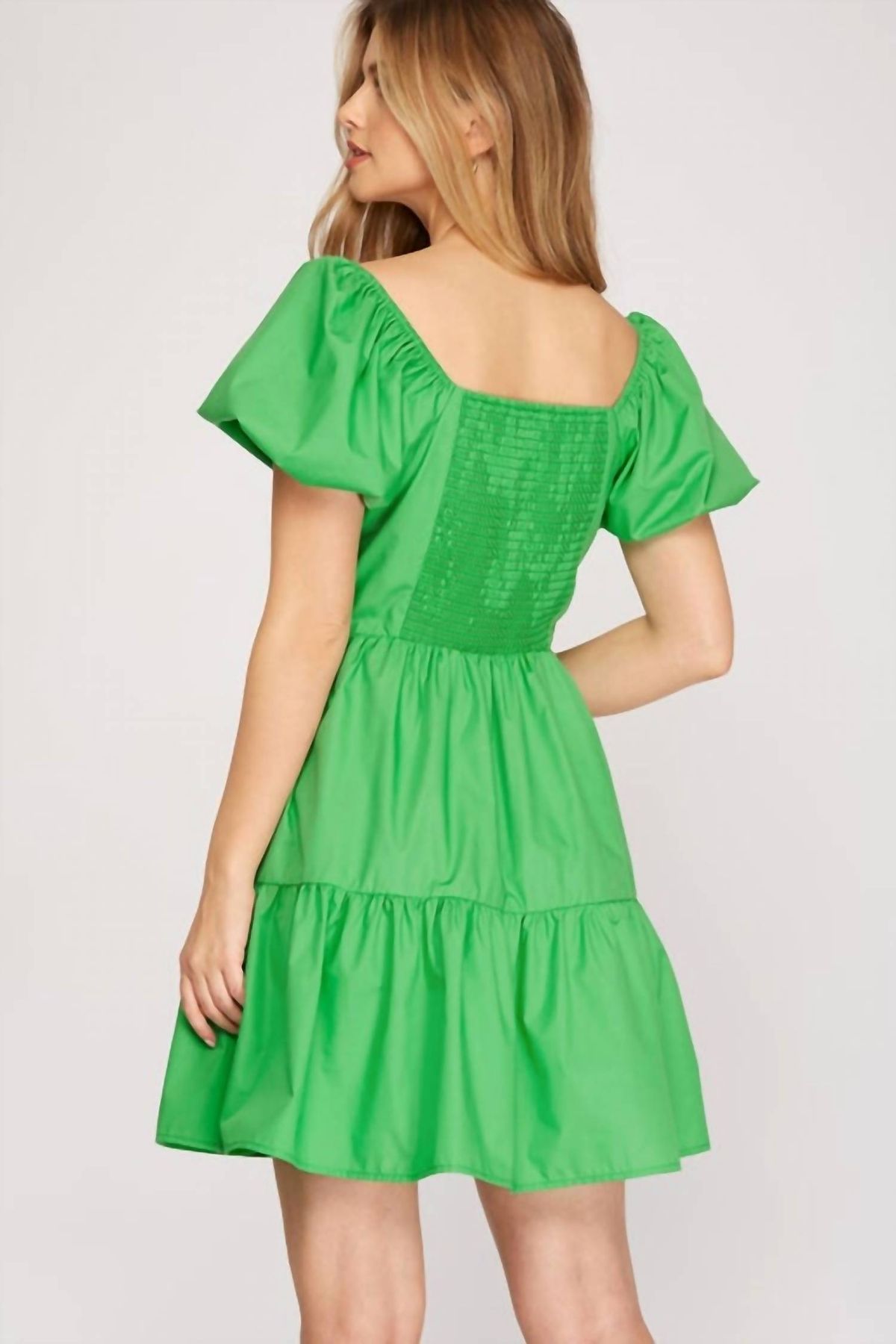Style 1-2527737048-149 SHE + SKY Size L Green Cocktail Dress on Queenly
