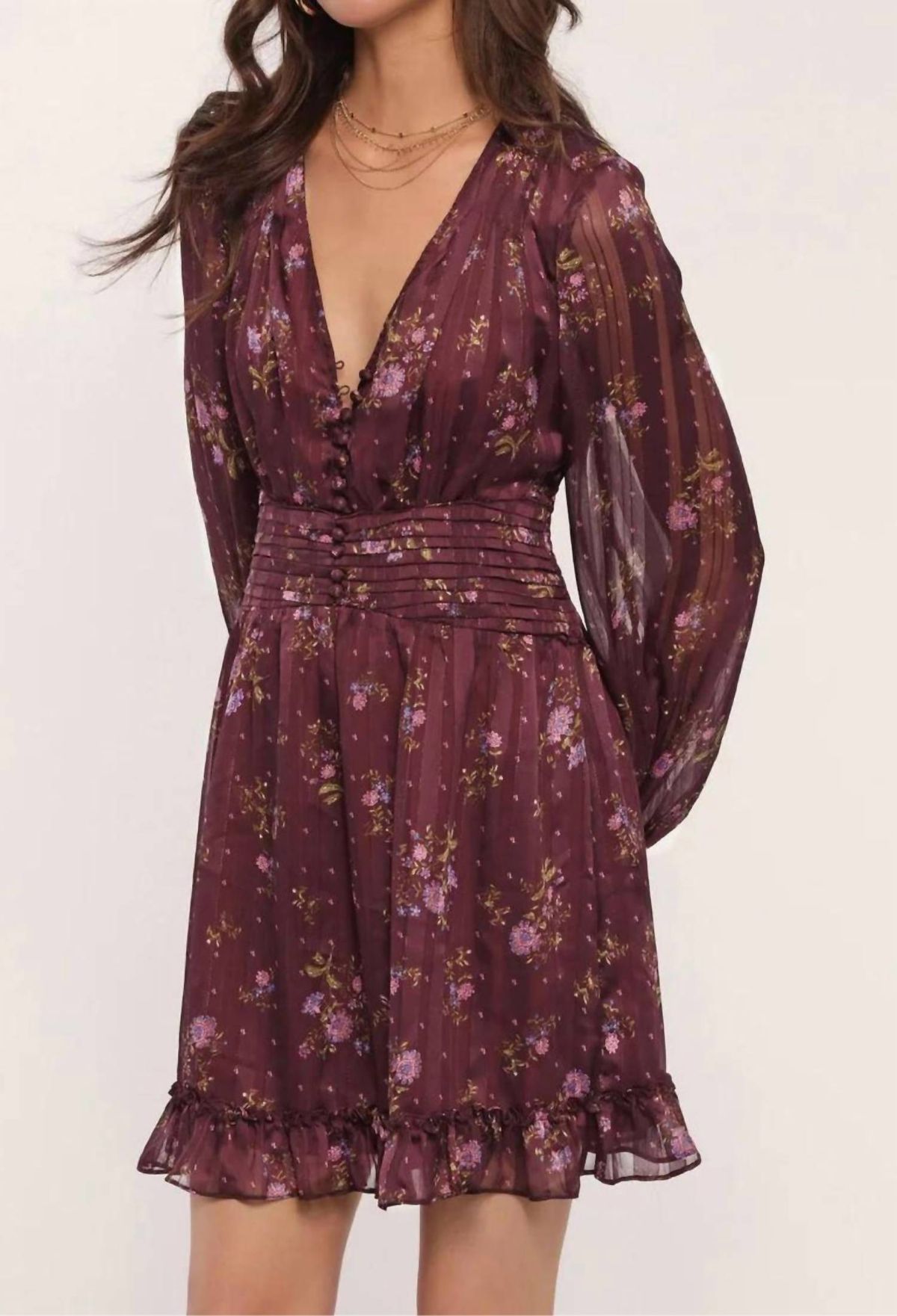 Style 1-4108160143-149 heartloom Size L Floral Purple Cocktail Dress on Queenly