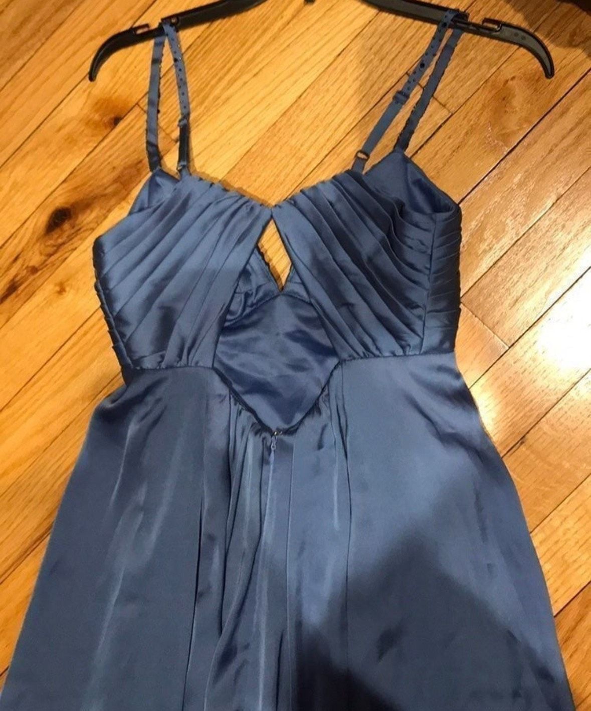 BCBG Size 4 Prom Plunge Blue A-line Dress on Queenly