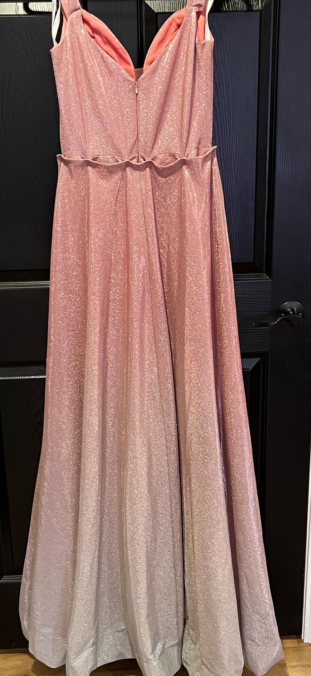 karishma creations Size 12 Prom Off The Shoulder Pink Mermaid Dress on Queenly