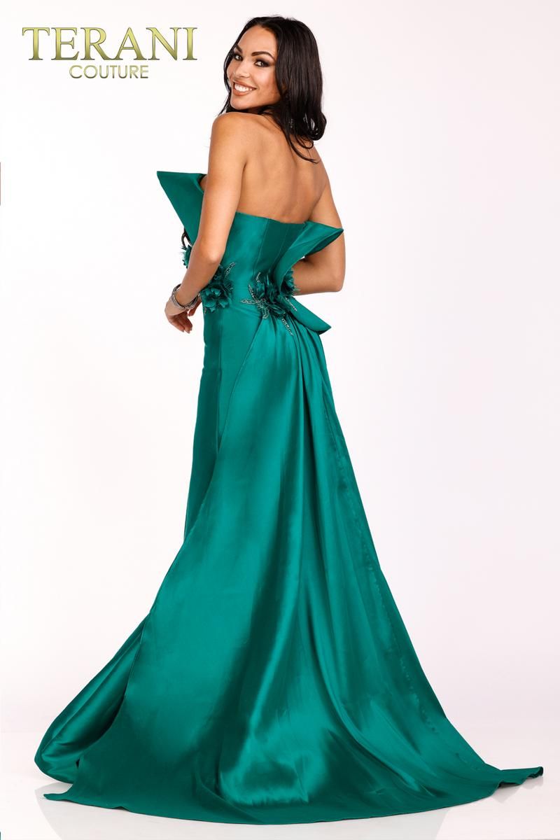 Style 231E0308 Terani Couture Size 10 Pageant Emerald Green Mermaid Dress on Queenly