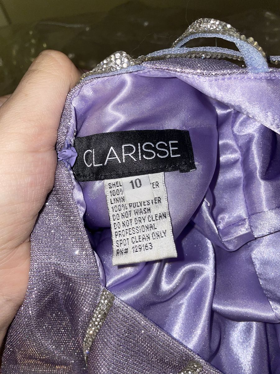 Style 129163 Clarisse Size 10 Prom Purple A-line Dress on Queenly