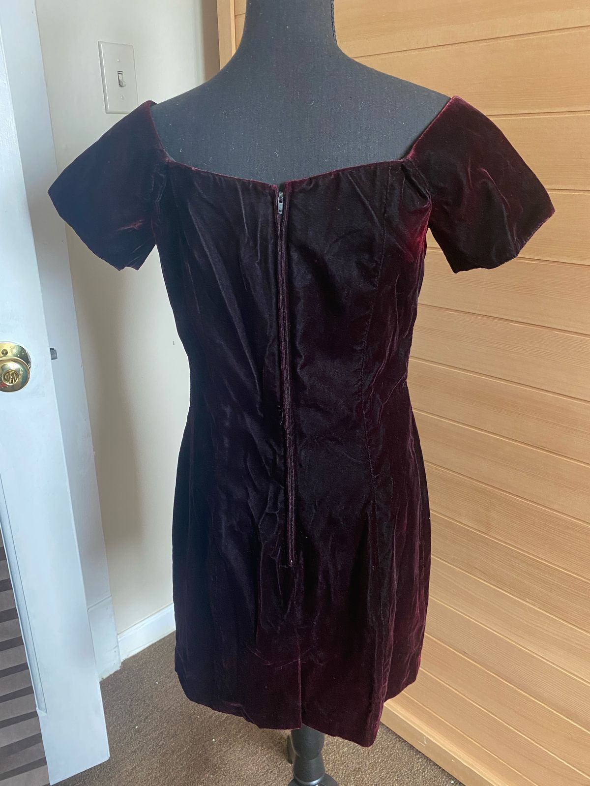 Vintage Rampage Size 10 Nightclub Off The Shoulder Velvet Black Cocktail Dress on Queenly