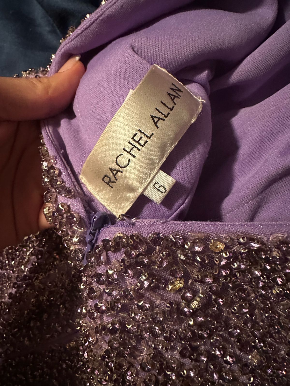 Rachel Allan Size 6 Pageant Purple A-line Dress on Queenly