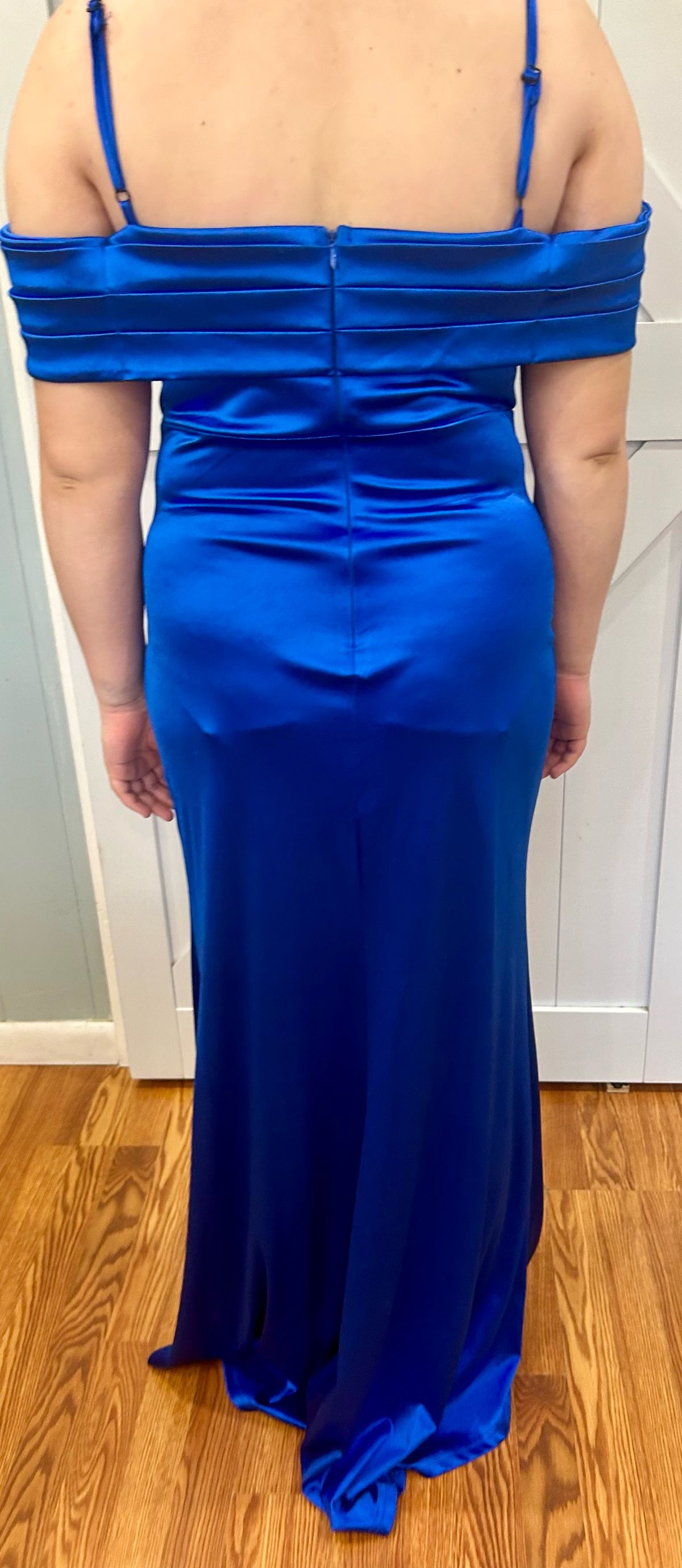 Faeriesty Size XL Prom Off The Shoulder Blue Mermaid Dress on Queenly