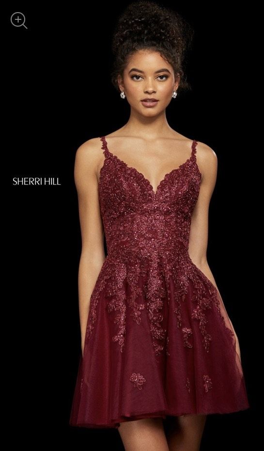 Sherri Hill Plus Size 18 Prom Plunge Blue Cocktail Dress on Queenly